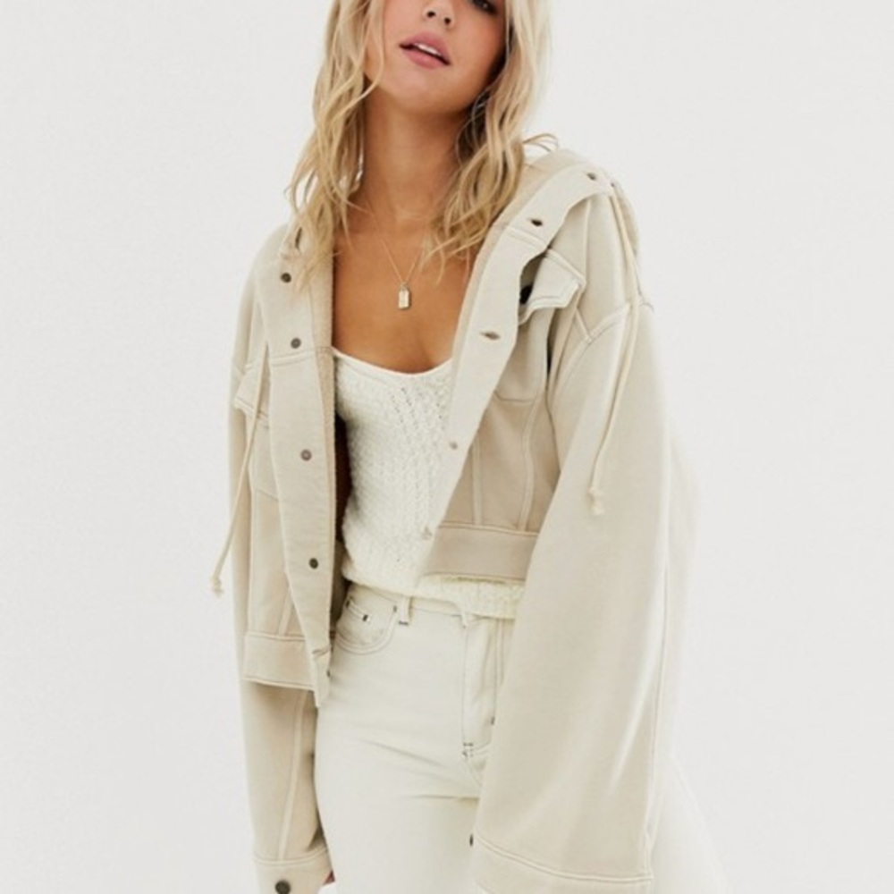 Free People Dreamers Cropped Hooded jacket